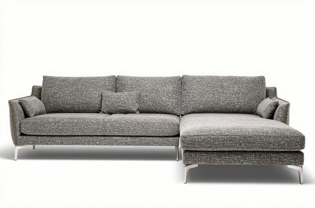 Canapé d'angle en tissu pour salon moderne - 250 x 95 x 80cm