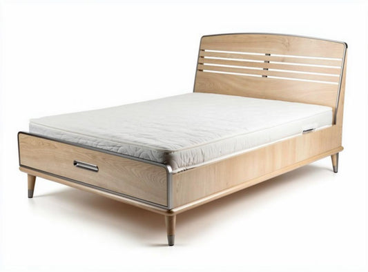 Lit en bois avec tiroirs de rangement pour chambre - 200 x 160 x 100cm