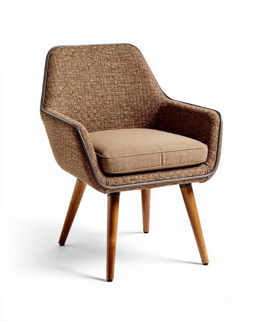 Fauteuil confortable en tissu d'ameublement pour salon - 70 x 70 x 80cm