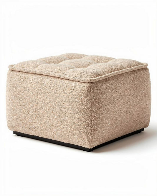 Pouf de détente pour salon en tissu - 40 x 40 x 45cm