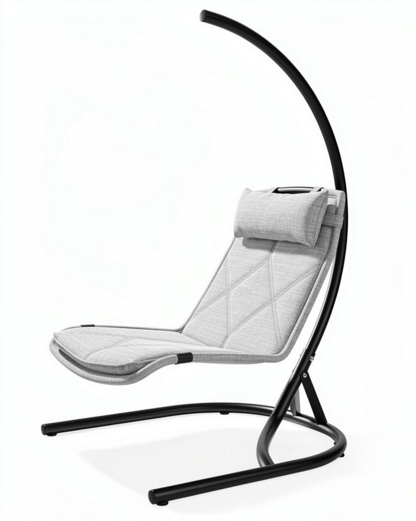Chaise suspendue pour intérieur et extérieur en métal et tissu - 100 x 70 x 120cm