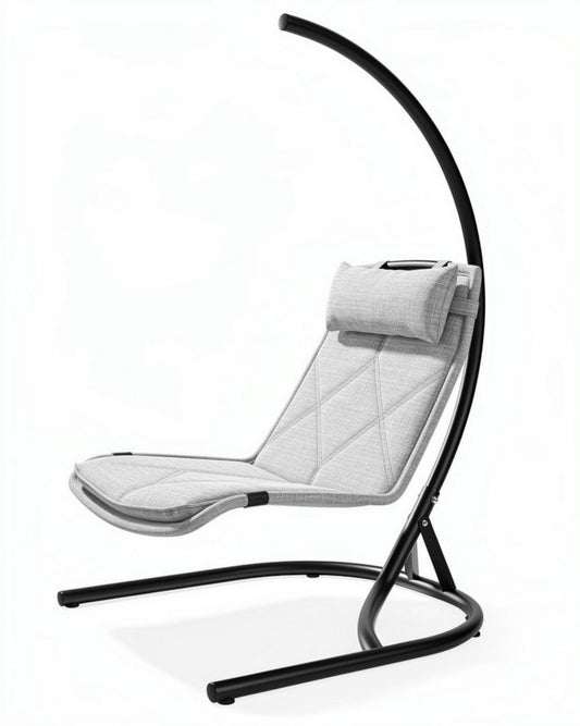 Chaise suspendue pour intérieur et extérieur en métal et tissu - 100 x 70 x 120cm