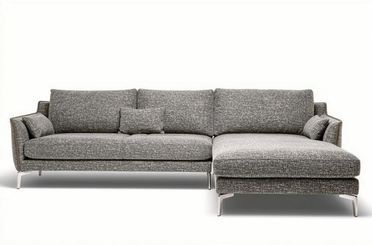 Canapé d'angle en tissu pour salon moderne - 250 x 95 x 80cm