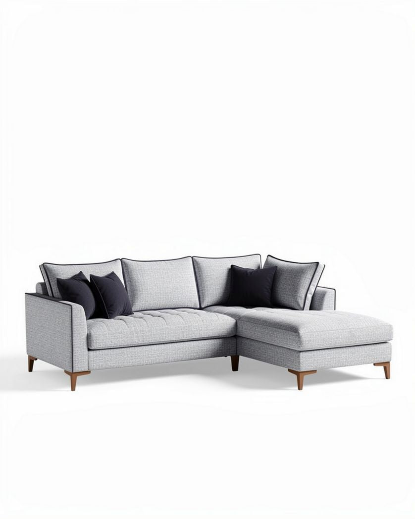 Canapé d'angle en tissu pour salon - 250 x 180 x 85cm