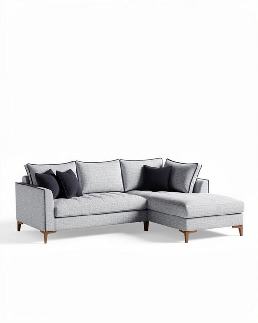 Canapé d'angle en tissu pour salon - 250 x 180 x 85cm